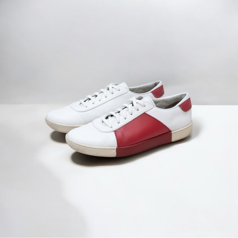 AUTHENTIC PRADA AVENUE SNEAKERS SHOES WHITE + RED SIZE US 7;‎ EU 40